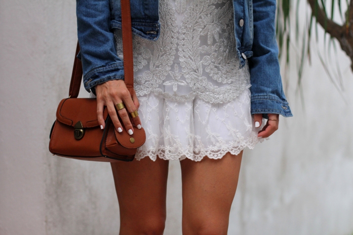 white lace skirt by fashion blogger